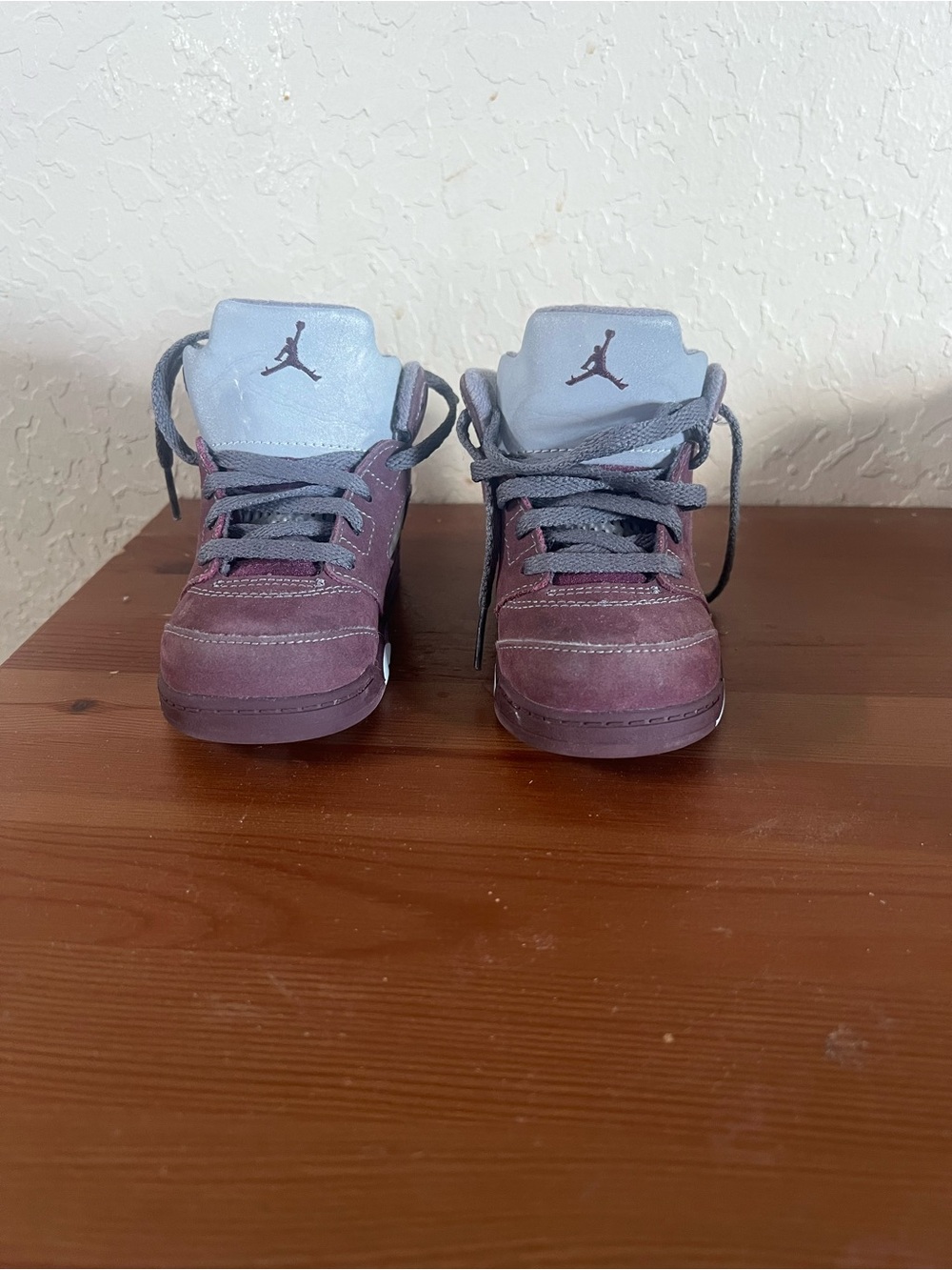 Air Jordan 5 Retro Burgundy Toddler Kids Sneakers size 8c